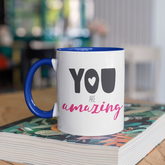 White 11oz Ceramic Mug with Color Inside