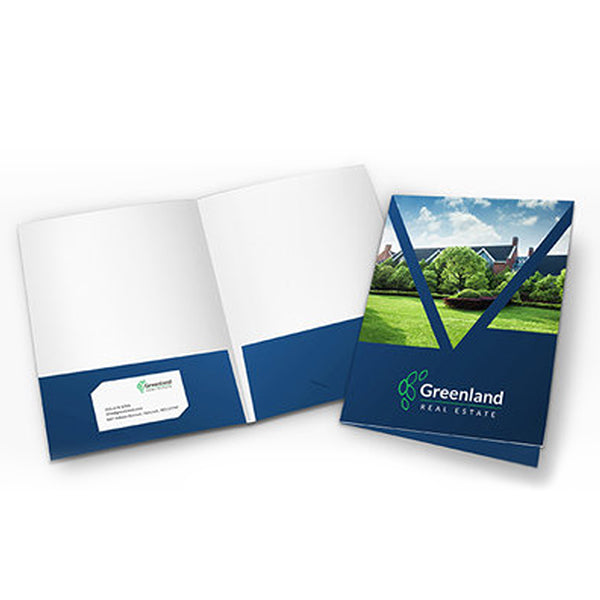 Presentation folders 9X12 Glossy Full Color Print 2 Pockets BC Slit Bo ...